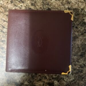Cartier Burgundy Mens  Wallet